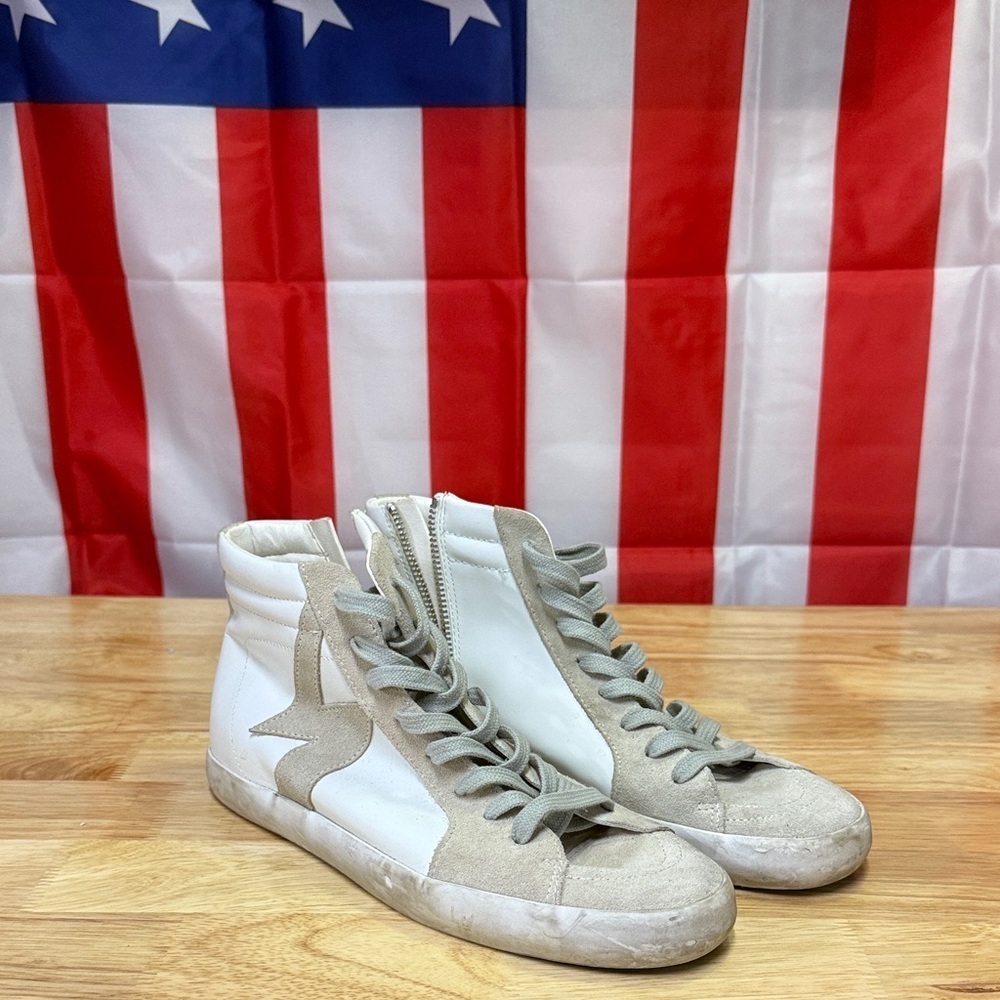 Sam Edelman Cream High-Top Sneakers